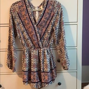 Francesca’s multi-color long sleeve romper